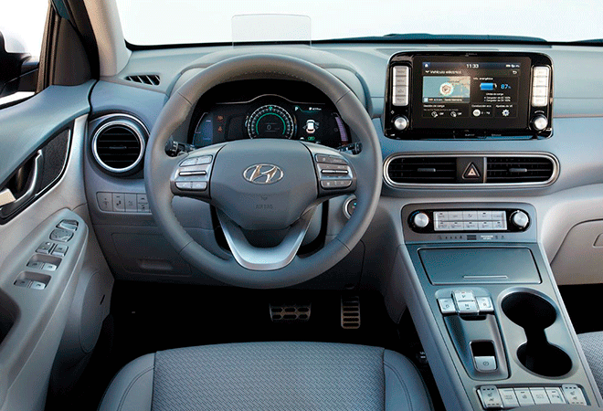 Hyundai Kona 150 kW EV 72 kW Tecno 2020 tablero | Total Renting
