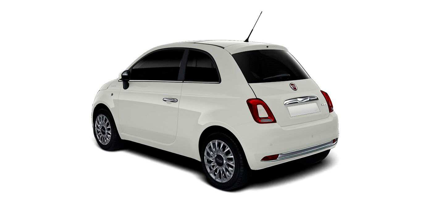 FIAT 500 Dolcevita 1.0 52KW 70 CV Hibrido blanco exterior trasera 2 | Total Renting