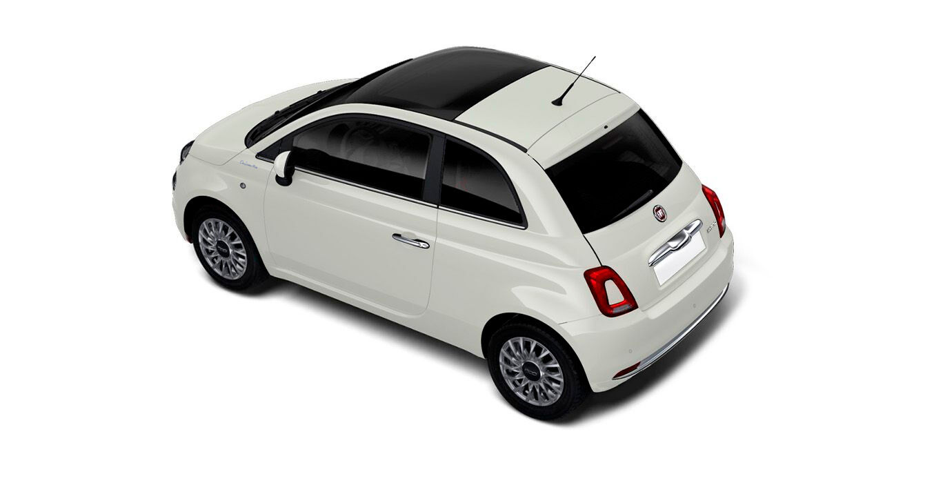 FIAT 500 Dolcevita 1.0 52KW 70 CV Hibrido blanco exterior trasera | Total Renting