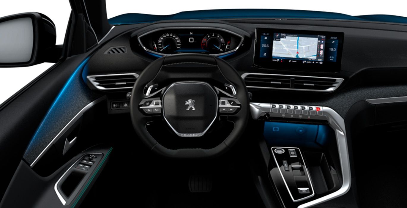 Peugeot 3008 Allure Puretech EAT8 interior delantera | Total Renting