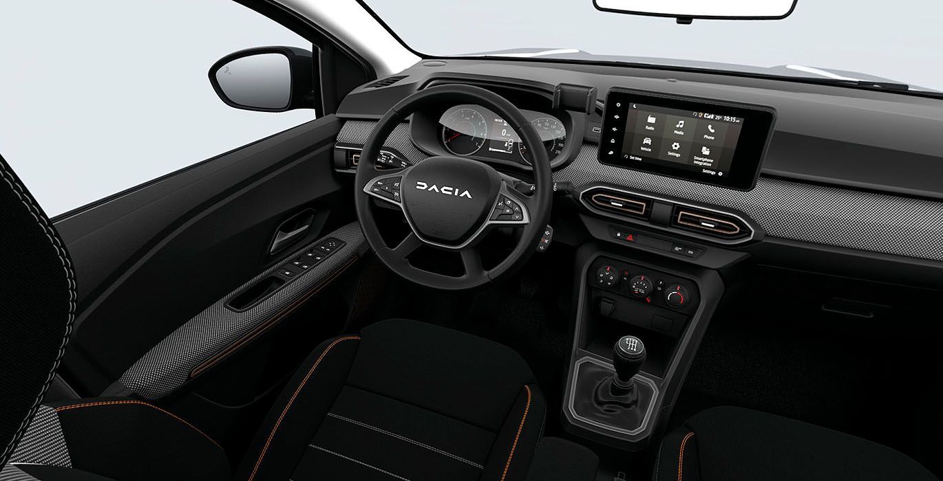 Dacia Sandero Stepway Expression ECO G interior delantera | Total Renting