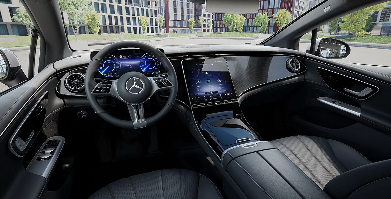 MERCEDES EQE 300 interior delantera | Total Renting