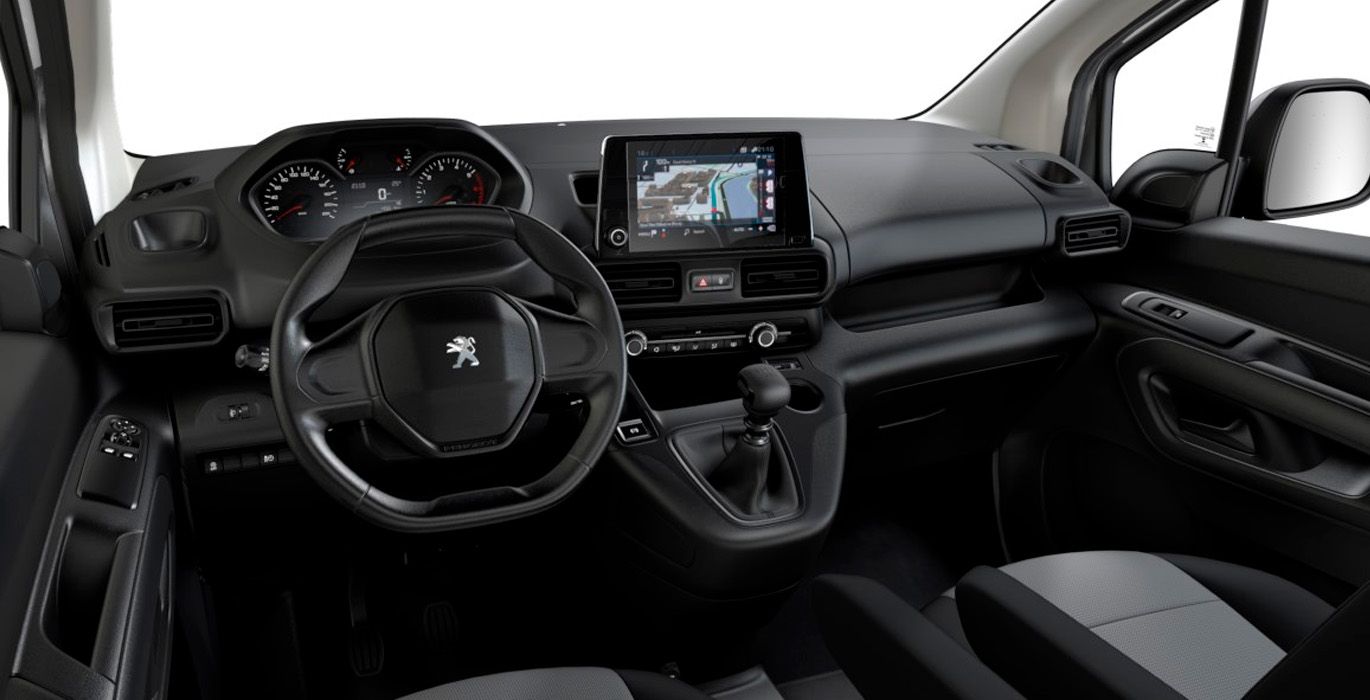 Peugeot Partner Pro Standard BlueHDI interior delantera | Total Renting