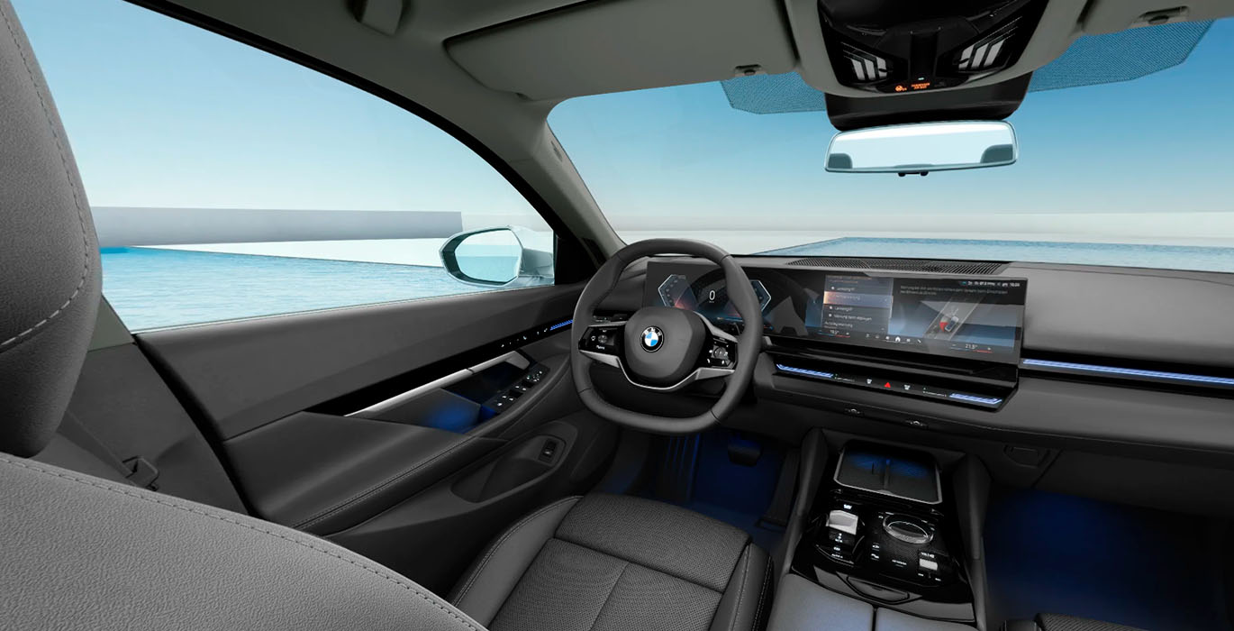 BMW Serie 5 520d nuevo interior delantera | Total Renting