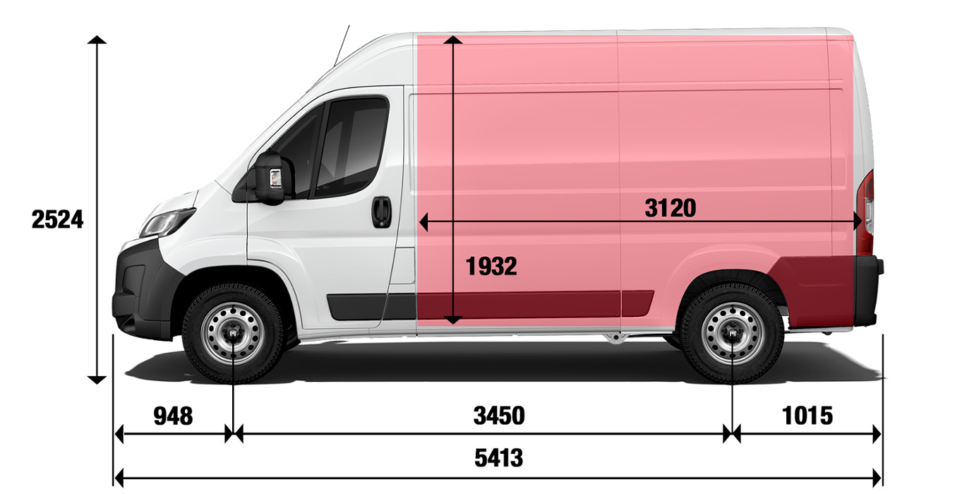 FIAT DUCATO 35 L2H2 BLUEHDI MANUAL exterior medidas | Total Renting