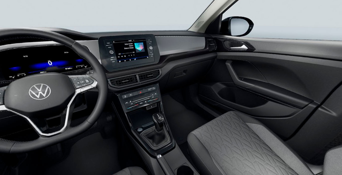 VOLKSWAGEN T CROSS MAS 1.0TSI 85KW 115CV interior delantera II | Total Renting