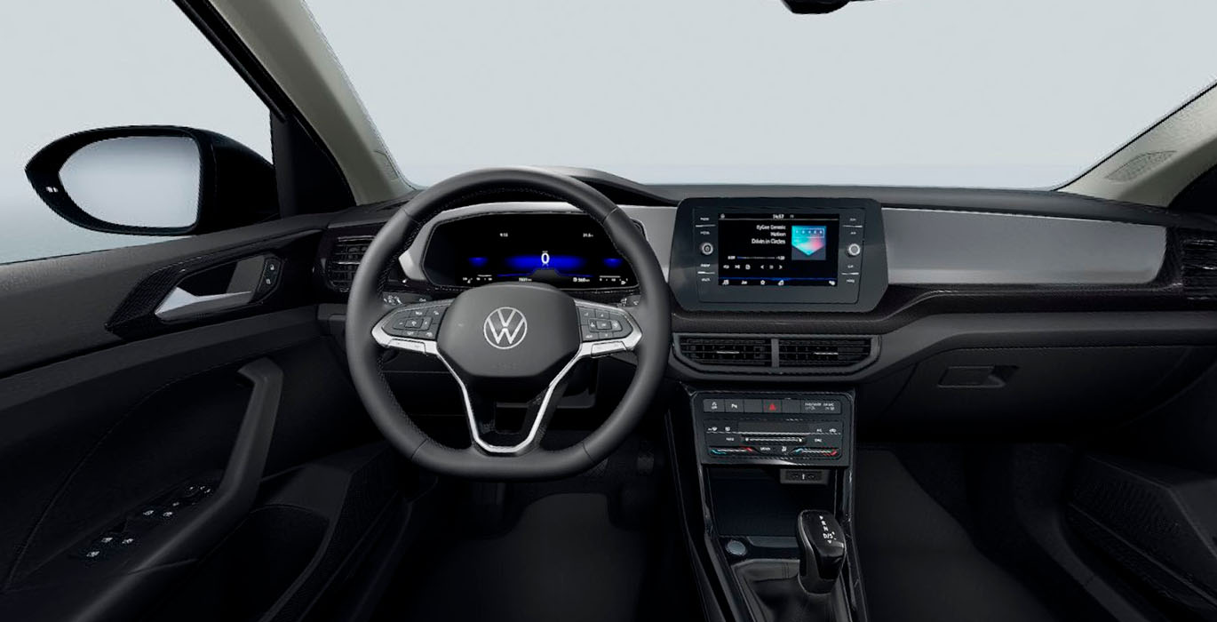 VOLKSWAGEN T CROSS MAS 1.0TSI 85KW 115CV interior delantera | Total Renting
