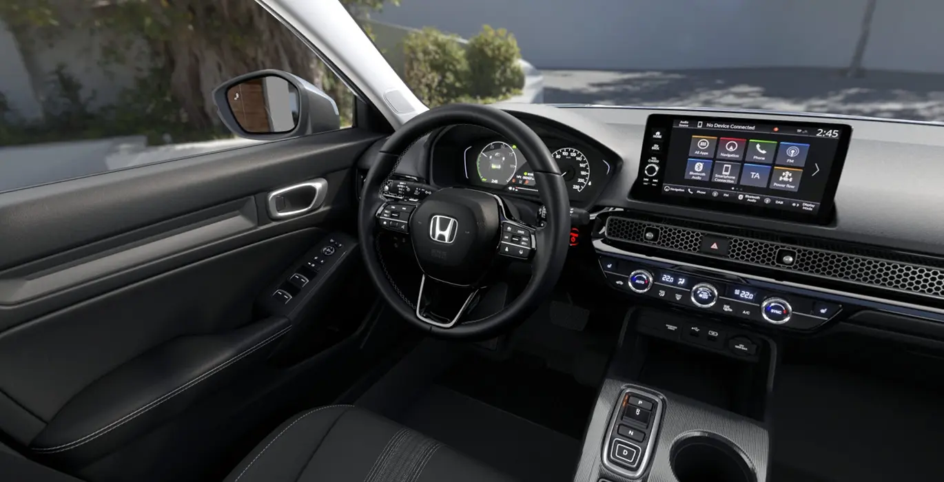 Honda Civic 2.0 i MMD Elegance CVT interior delantera | Total Renting