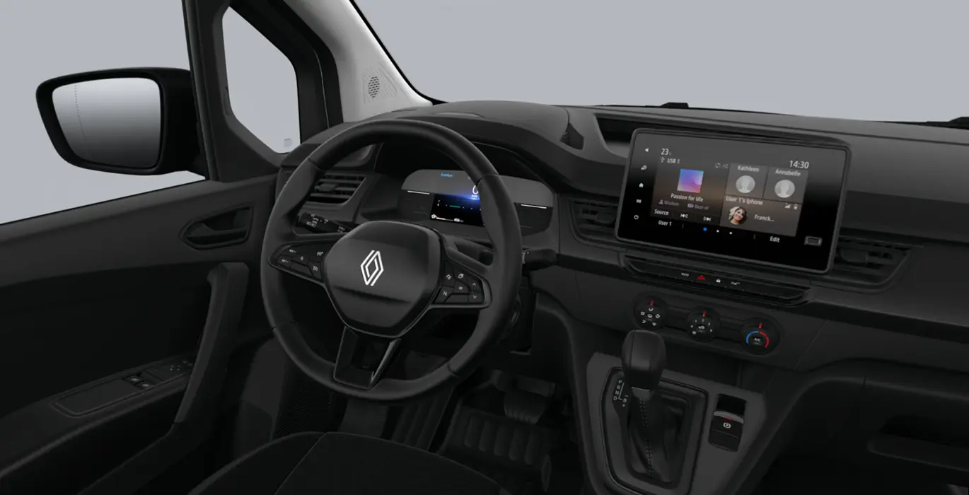 Renault Kangoo Furgon e Tech L1 Start ev45 interior delantera | Total Renting
