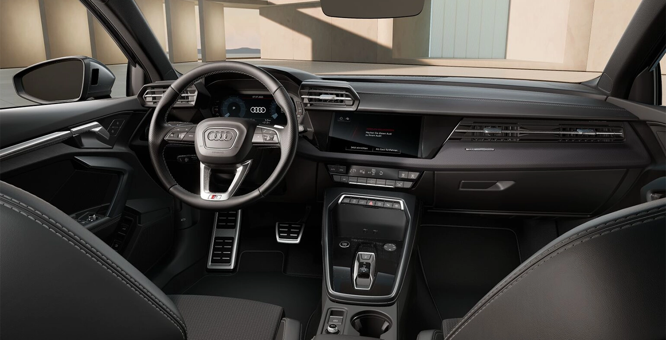 AUDI A3 Sportback S Line 40 TFSI e 150kW S Tron interior delantera | Total Renting