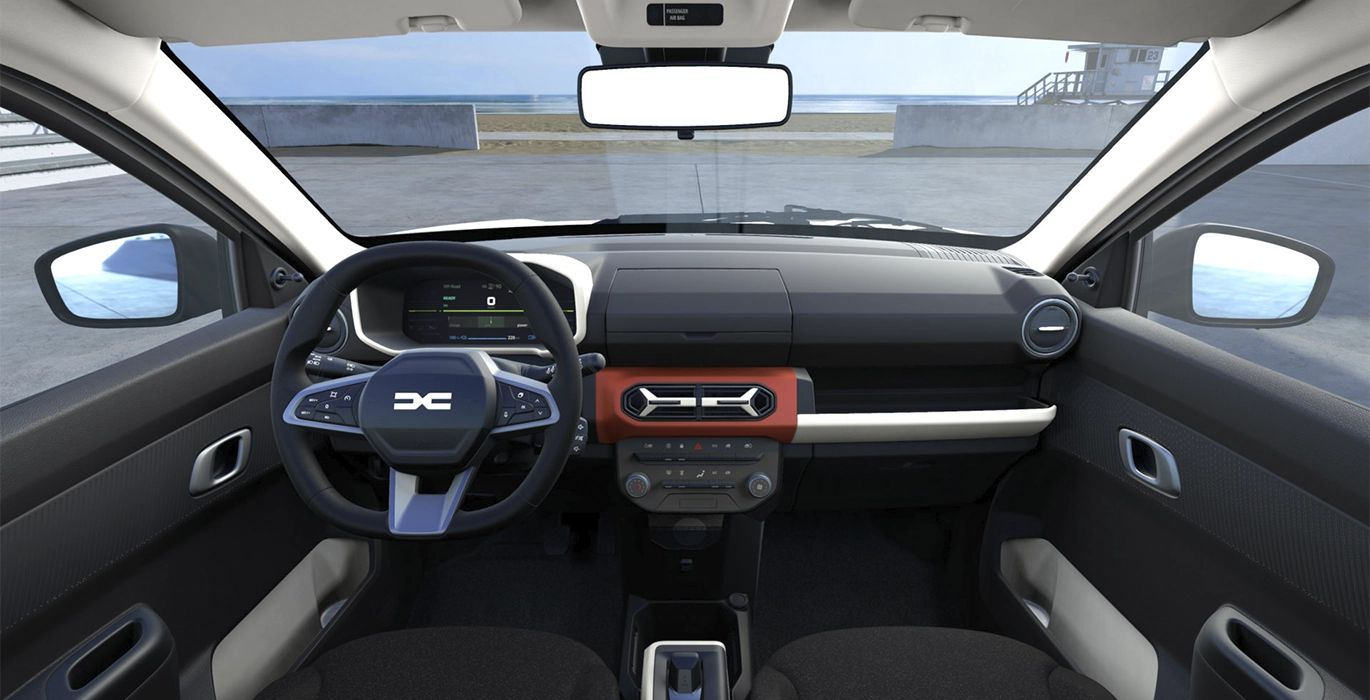 Dacia Spring Expression Electric 33kW (45CV) 5 Dacia Spring Expression Electric 33kW 45CV interior delantera | Total Renting