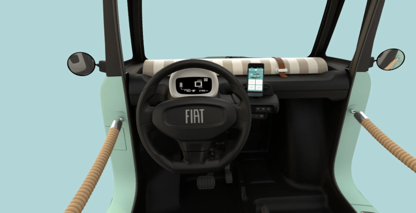 FIAT TOPOLINO 1 DOLCEVITA AUTOMATICO interior delantera | Total Renting