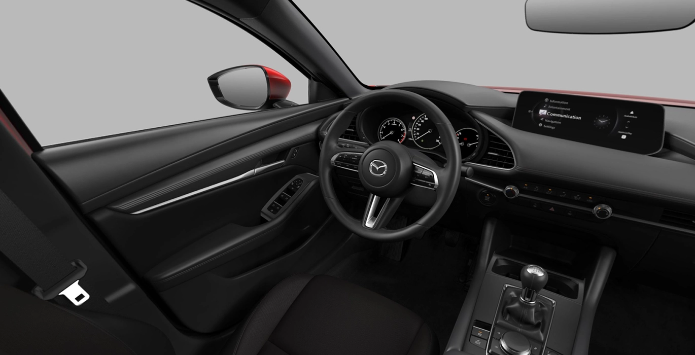MAZDA 3 2.5L E SKY G MHEV PRIME LINE MANUAL interior delantera | Total Renting