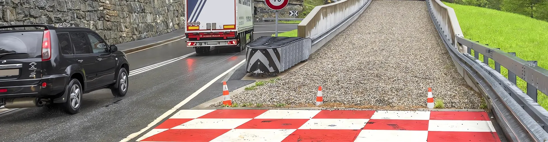 ¿Qué es una zona de frenado de emergencia y para qué sirve este carril?