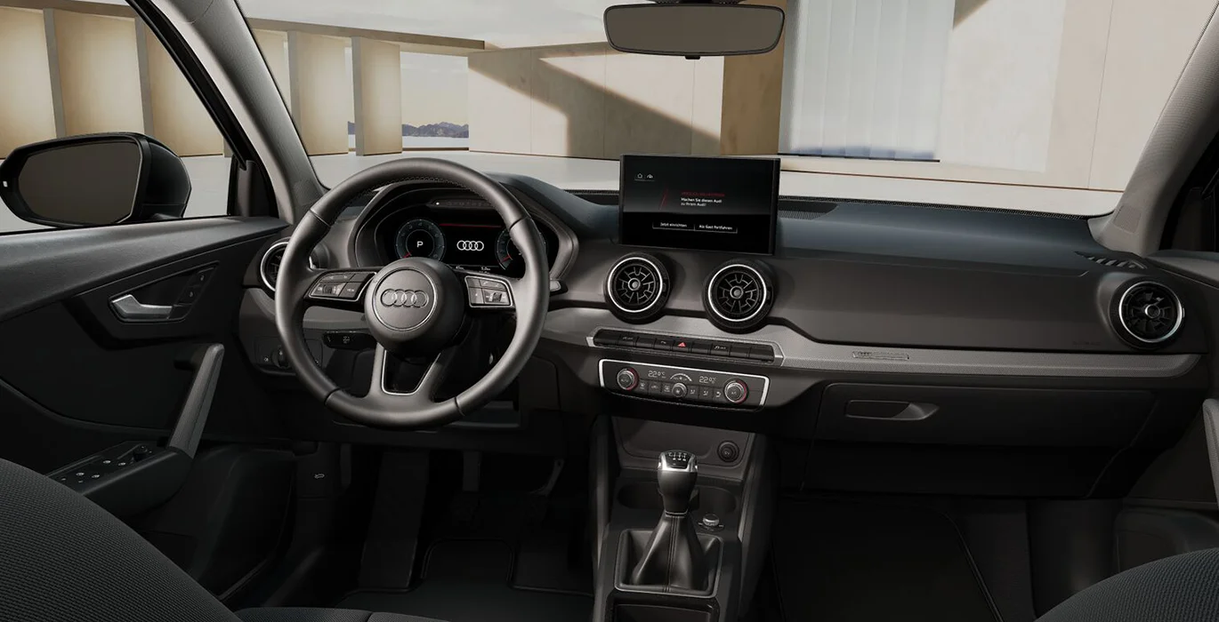 Audi Q2 Advanced 30 TFSI 116cv interior delantera | Total Renting