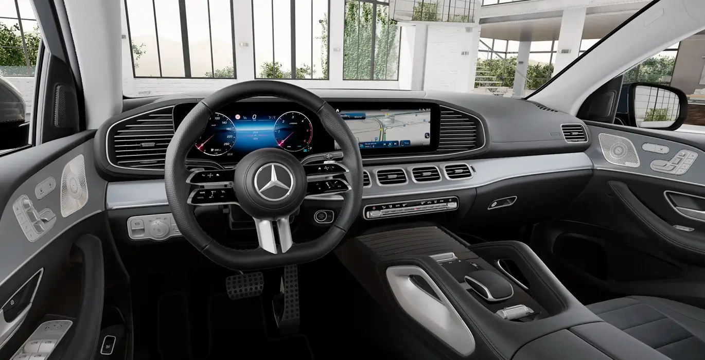 Mercedes Benz GLE 300d 4MATIC Coupe interior delantera | Total Renting