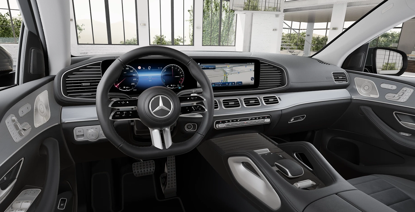 Mercedes Benz GLE 350de 4MATIC Coupe interior delantera | Total Renting