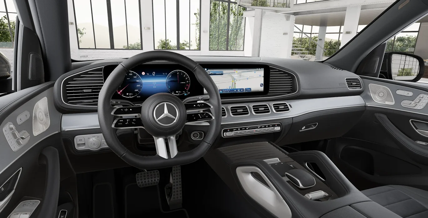 Mercedes Benz GLE 350de Tecnologia Hibrida EQ interior delantera | Total Renting