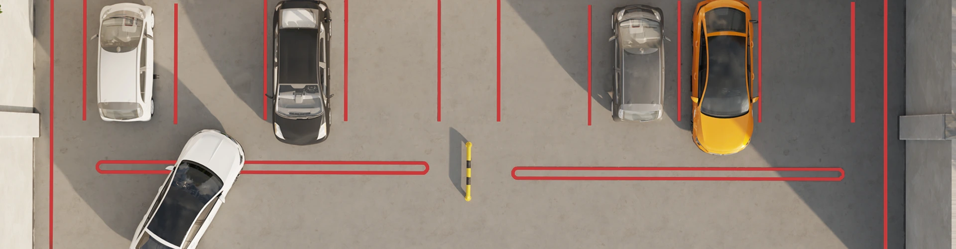 Líneas rojas de aparcamiento: lo que significan y por qué deberías respetarlas