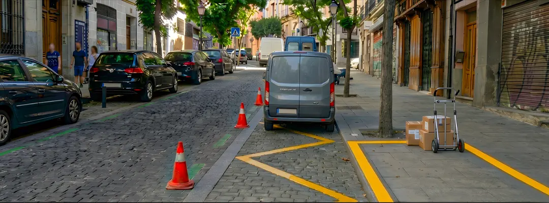 ¿Puede una furgoneta mixta aparcar en carga y descarga?