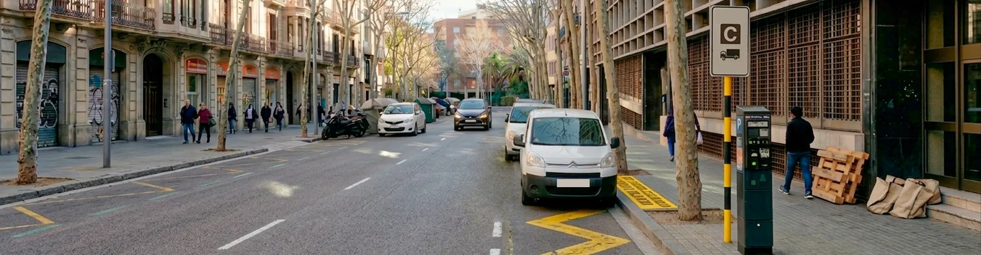 ¿Puede una furgoneta mixta aparcar en carga y descarga?